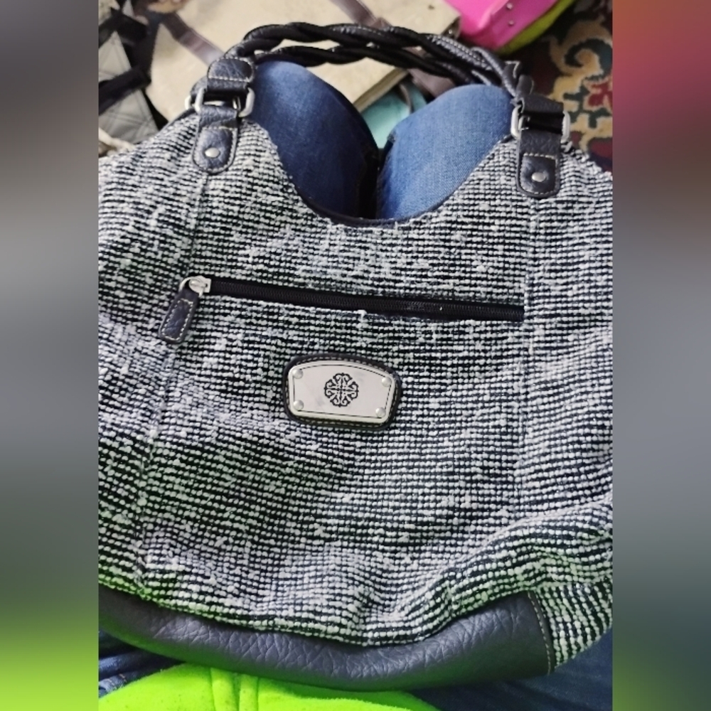 Guess black and white bag